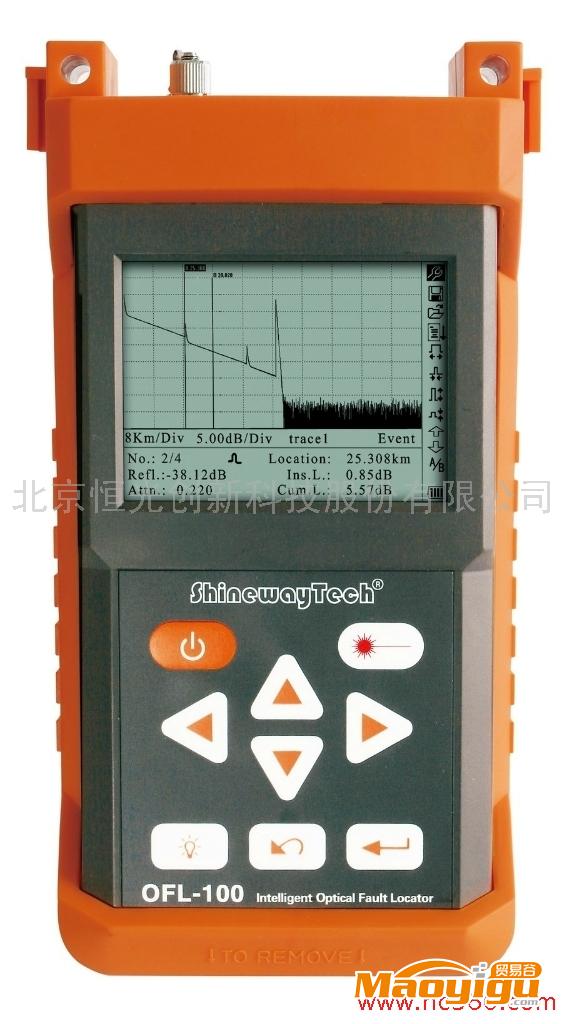 OFL-100智能型光纖尋障儀\r\n1、產(chǎn)品特點(diǎn)：業(yè)內(nèi)領(lǐng)先的快速光纖維護(hù)、排障工?