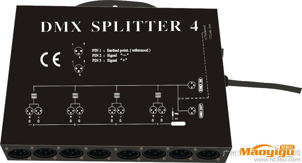 供應艾敏特4/6/8/12路DMX512信號放大器,LED燈