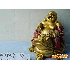 供應(yīng)仿金彌勒佛 陶瓷工藝品 瓷制禮品 家居擺飾品 噴泉